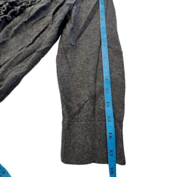 BUNDLE 3 FOR‎ $18- Knit Cardigan Sweater Ruffles Button Front Gray XXL Retro '10 - Picture 3 of 9